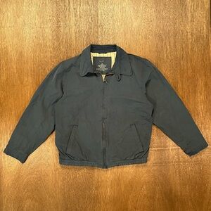 Vintage L.L. Bean Preppy Navy Full Zip Bomber Jacket